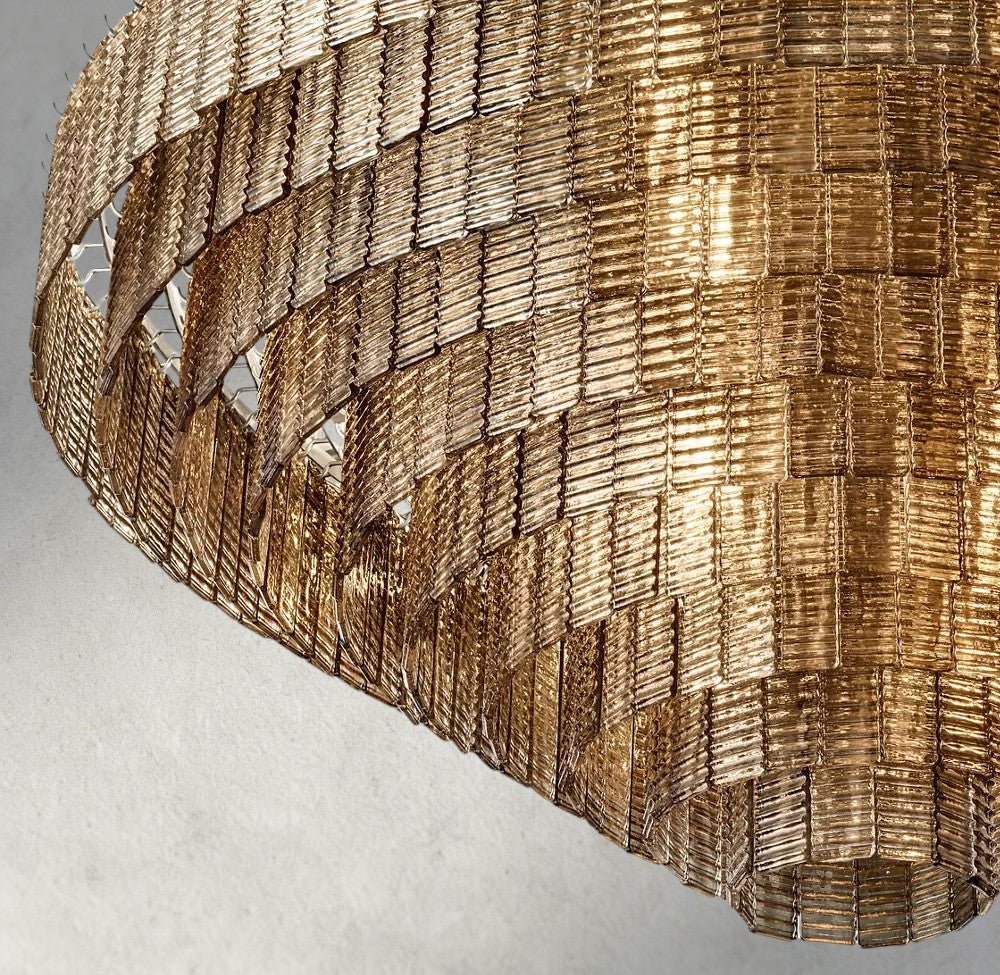 Siraue Smoke Glass Round Chandelier 41", 52", 65" - cyranlighting