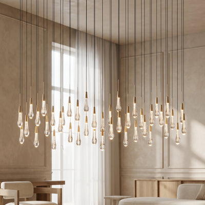 Solitaire Linear Chandelier 37'' 50'' 70'' 87" 120"W - Cyran Lamps