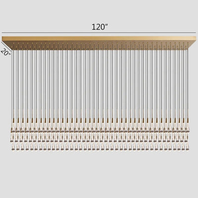 Solitaire Linear Chandelier 37'' 50'' 70'' 87" 120"W - Cyran Lamps