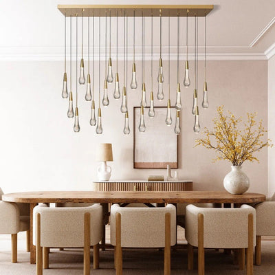 Solitaire Linear Chandelier 37'' 50'' 70'' 87" 120"W - Cyran Lamps