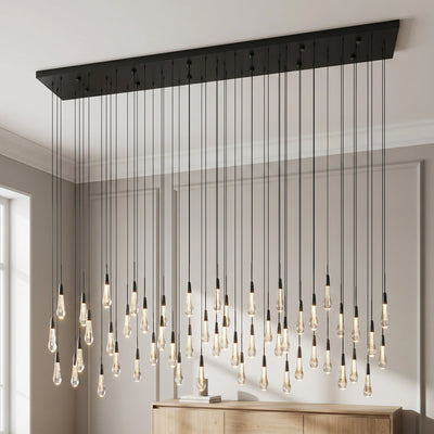 Solitaire Linear Chandelier 37'' 50'' 70'' 87" 120"W - Cyran Lamps