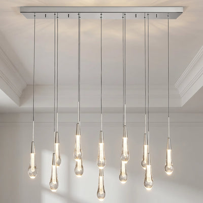 Solitaire Linear Chandelier 37'' 50'' 70'' 87" 120"W - Cyran Lamps