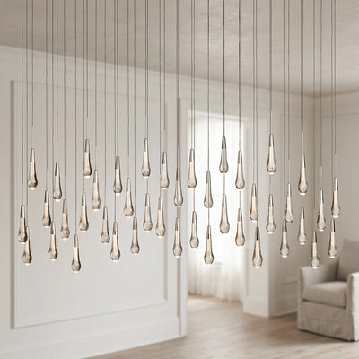 Solitaire Linear Chandelier 37'' 50'' 70'' 87" 120"W - Cyran Lamps