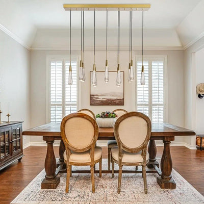 Solitaire Linear Chandelier 37'' 50'' 70'' 87" 120"W - Cyran Lamps