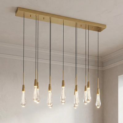 Solitaire Linear Chandelier 37'' 50'' 70'' 87" 120"W - Cyran Lamps
