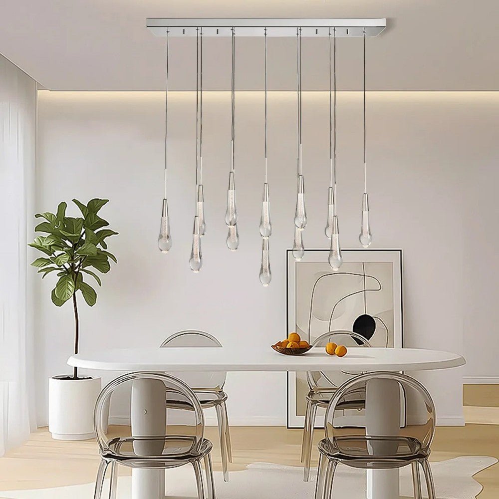 Solitaire Linear Chandelier 37'' 50'' 70'' 87" 120"W - Cyran Lamps