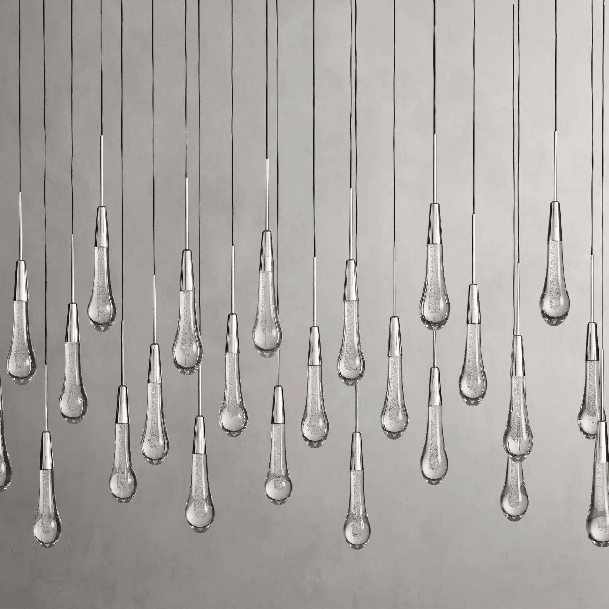 Soltaire Glass Linear Chandelier Lighting 37'' 50'' 70'' 87"W 120"W - cyranlamps