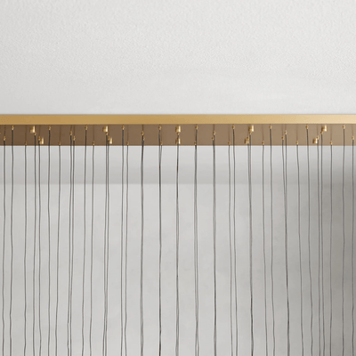 Soltaire Glass Linear Chandelier Lighting 37'' 50'' 70'' 87"W 120"W - cyranlamps