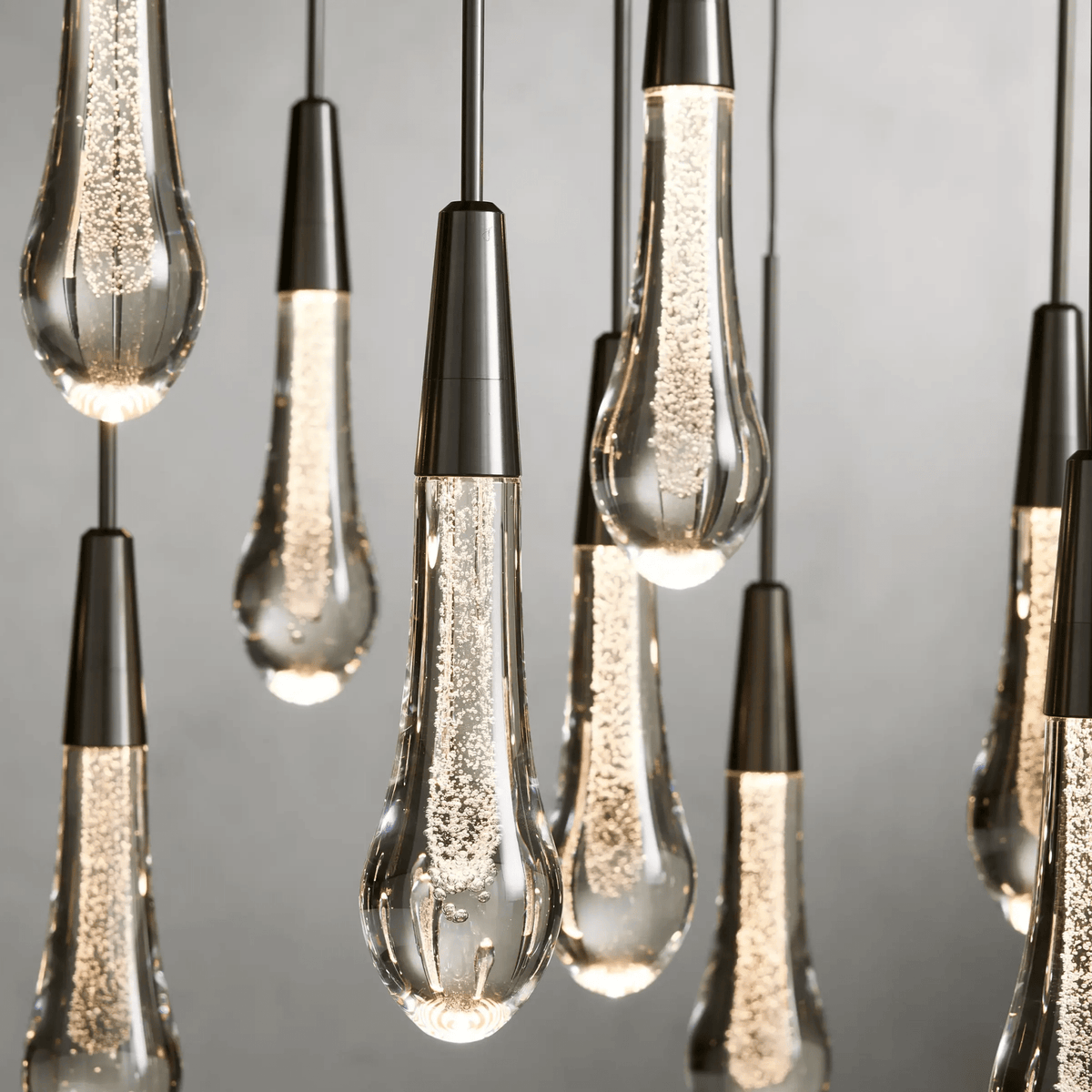 Soltaire Glass Linear Chandelier Lighting 37'' 50'' 70'' 87"W 120"W - cyranlamps