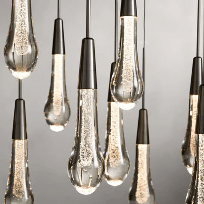 Soltaire Glass Linear Chandelier Lighting 37'' 50'' 70'' 87"W 120"W - cyranlamps