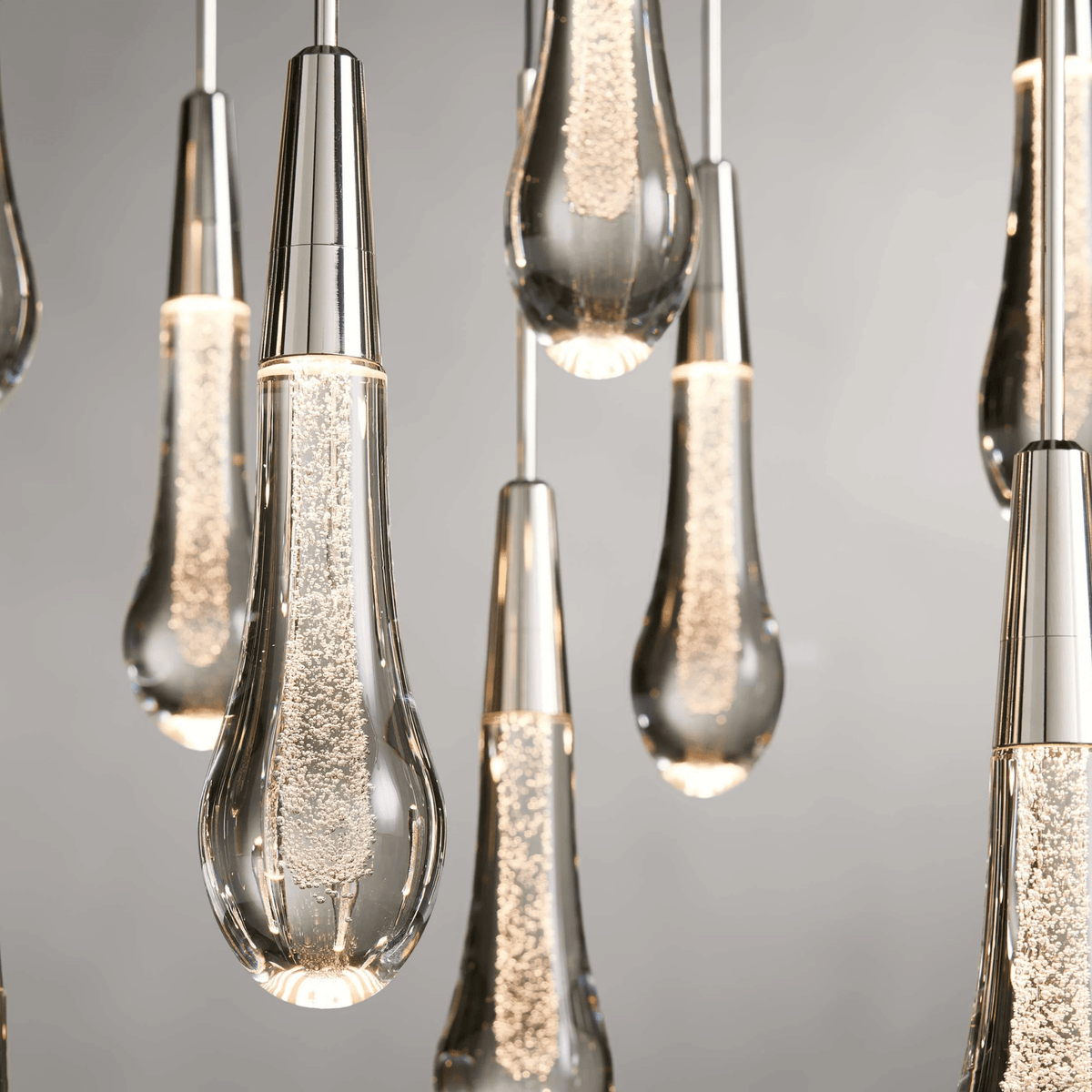 Soltaire Glass Linear Chandelier Lighting 37'' 50'' 70'' 87"W 120"W - cyranlamps