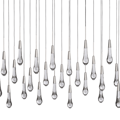 Soltaire Glass Linear Chandelier Lighting 37'' 50'' 70'' 87"W 120"W - cyranlamps