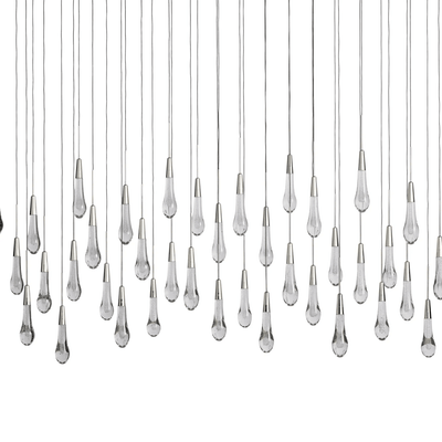 Soltaire Glass Linear Chandelier Lighting 37'' 50'' 70'' 87"W 120"W - cyranlamps