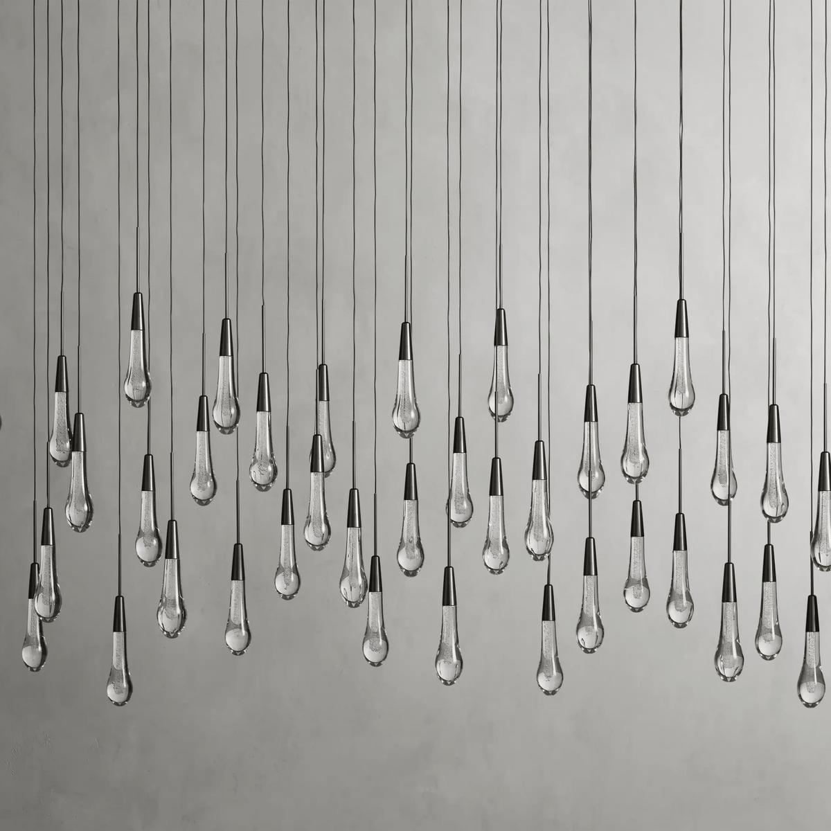 Soltaire Glass Linear Chandelier Lighting 37'' 50'' 70'' 87"W 120"W - cyranlamps