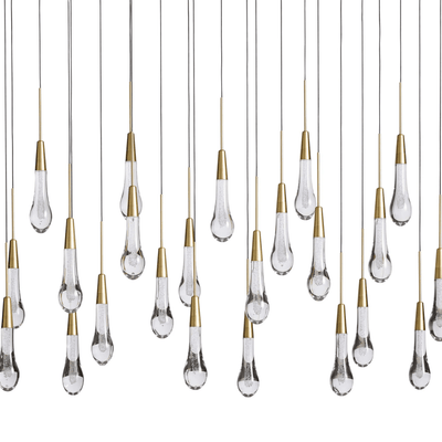 Soltaire Glass Linear Chandelier Lighting 37'' 50'' 70'' 87"W 120"W - cyranlamps