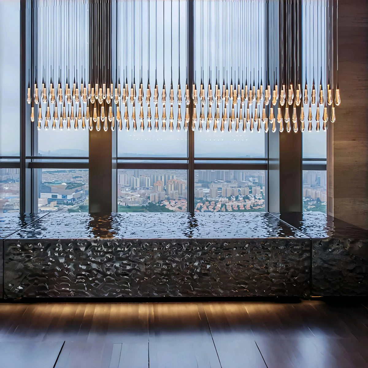 Soltairan Linear Chandelier - Raindrop Pendant Lighting