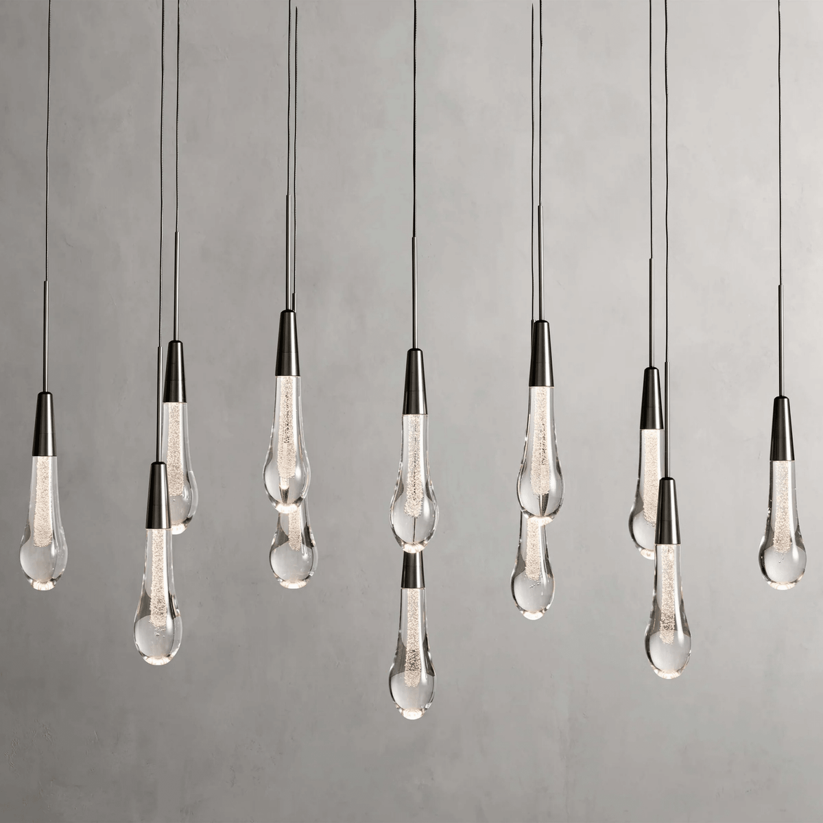 Soltaire Linear Modern Chandelier 37"W - cyranlamps