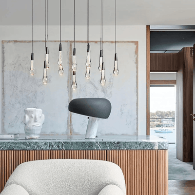 Soltaire Linear Modern Chandelier 37"W - cyranlamps