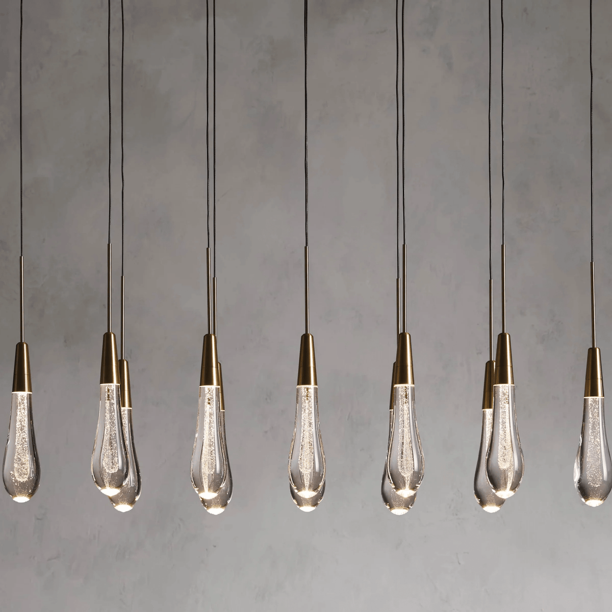 Soltaire Linear Modern Chandelier 37"W - cyranlamps