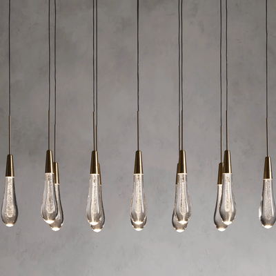 Soltaire Linear Modern Chandelier 37"W - cyranlamps