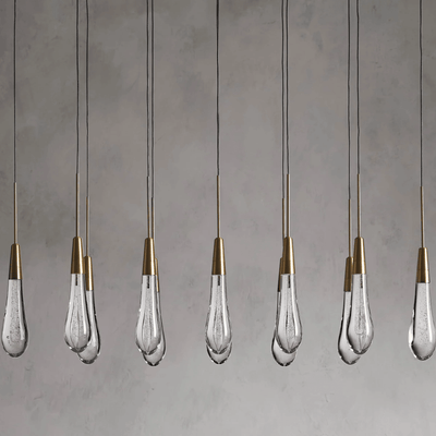 Soltaire Linear Modern Chandelier 37"W - cyranlamps