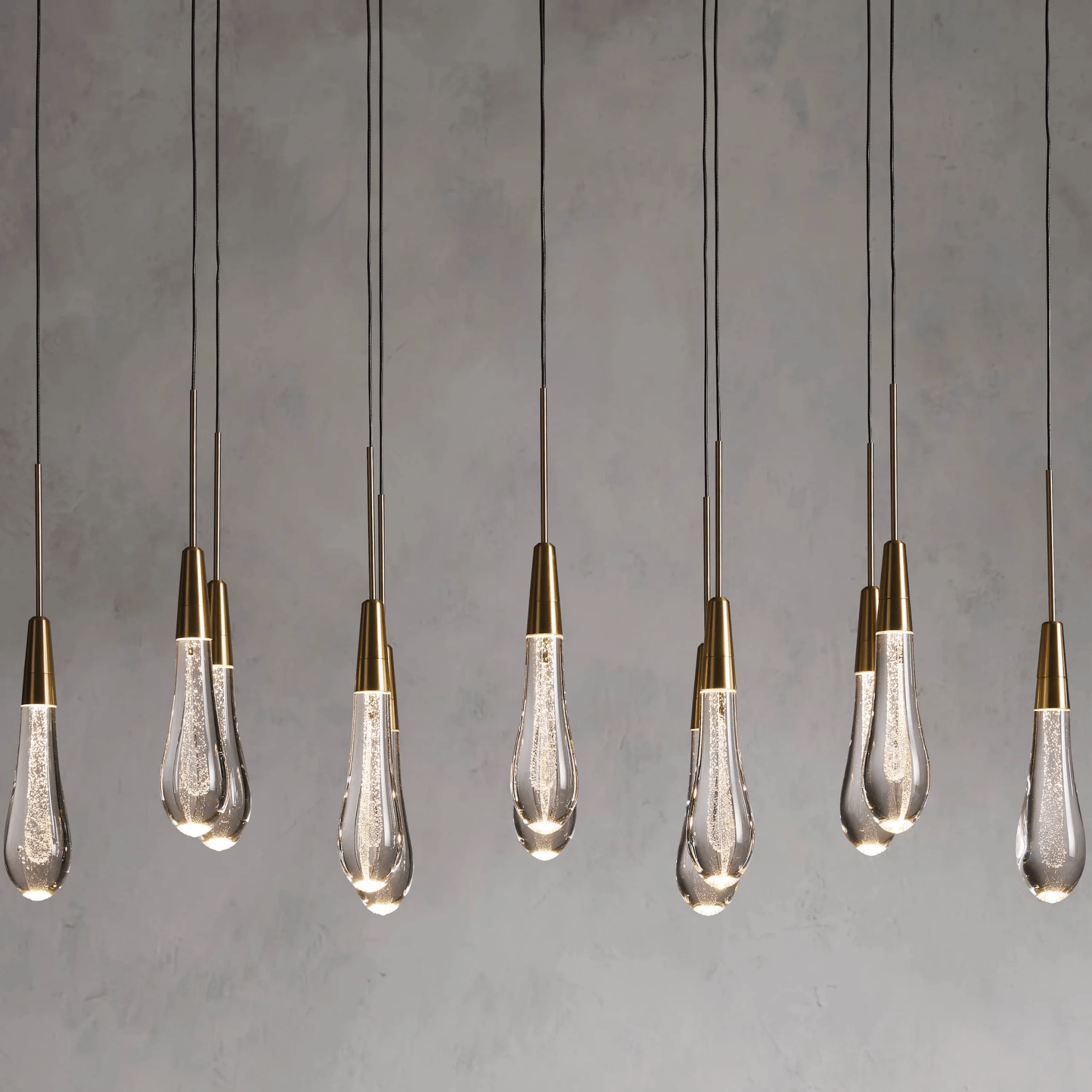 Soltaire Linear Modern Chandelier 37"W - cyranlamps