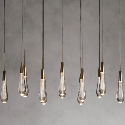 Soltaire Linear Modern Chandelier 37"W - cyranlamps