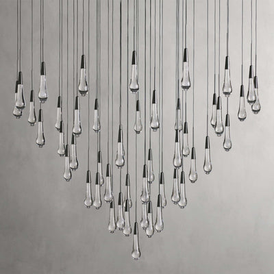 Soltaire Modern 17'' 24'' 36'' 58'' Round Chandelier Lighting - cyranlamps