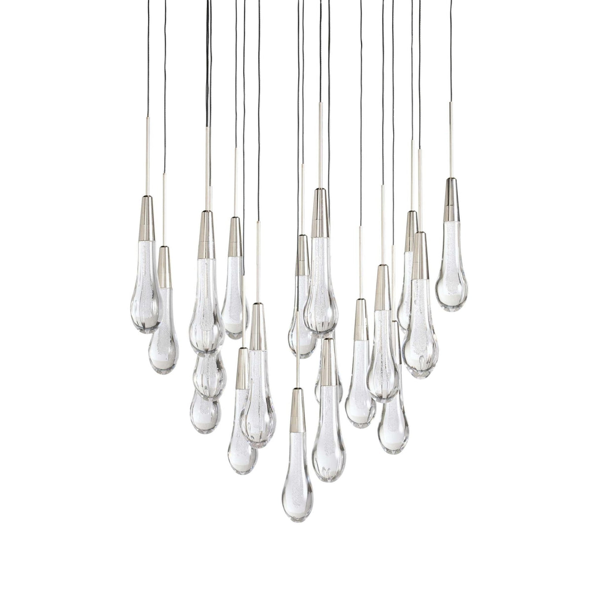 Soltaire Modern 17'' 24'' 36'' 58'' Round Chandelier Lighting - cyranlamps