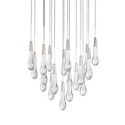 Soltaire Modern 17'' 24'' 36'' 58'' Round Chandelier Lighting - cyranlamps