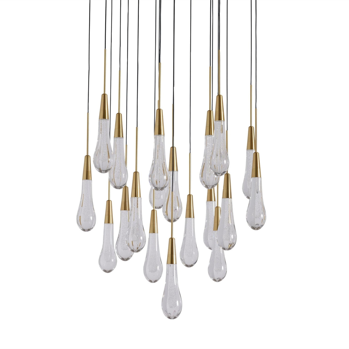 Soltaire Modern 17'' 24'' 36'' 58'' Round Chandelier Lighting - cyranlamps