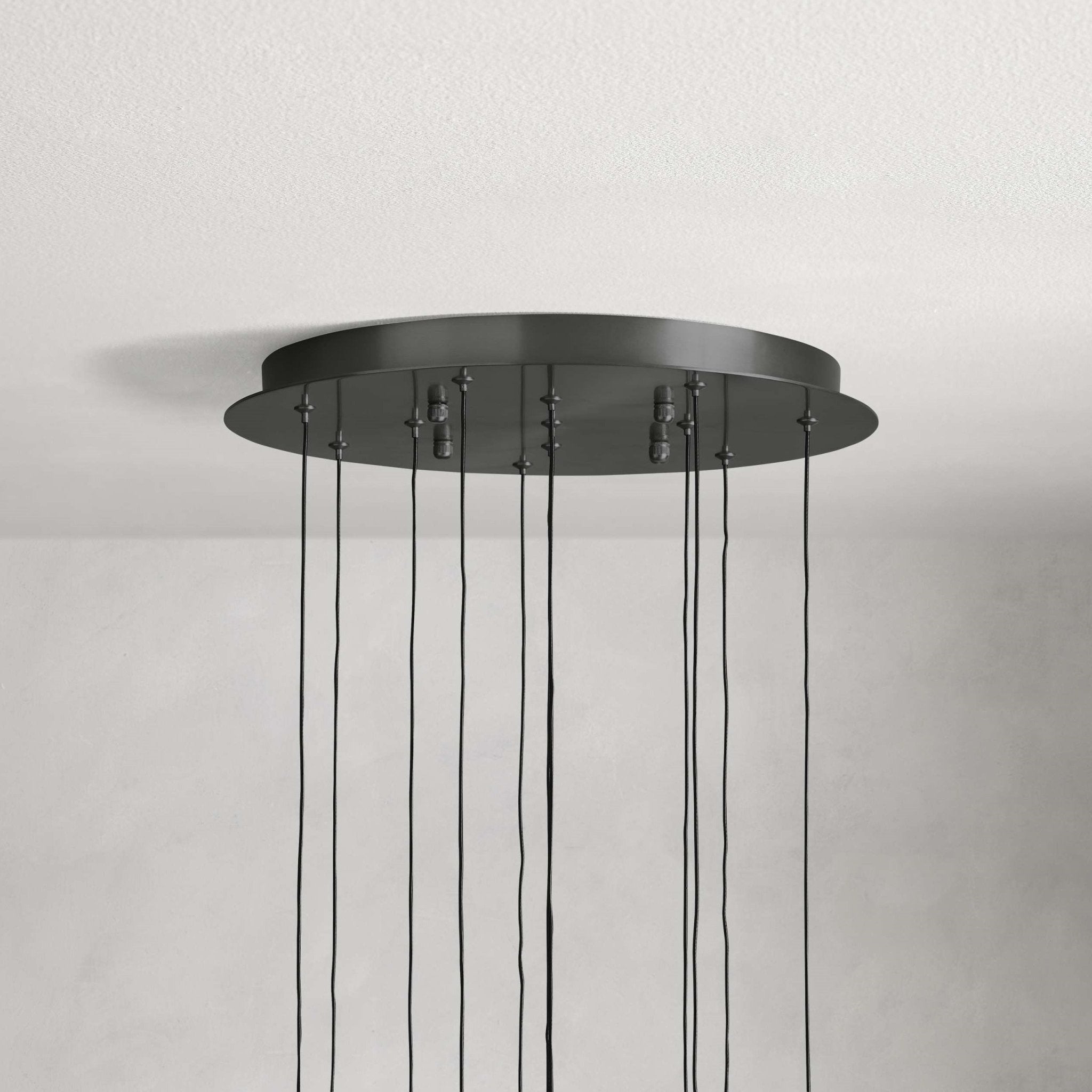 Soltaire Modern 17'' 24'' 36'' 58'' Round Chandelier Lighting - cyranlamps