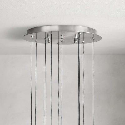 Soltaire Modern 17'' 24'' 36'' 58'' Round Chandelier Lighting - cyranlamps