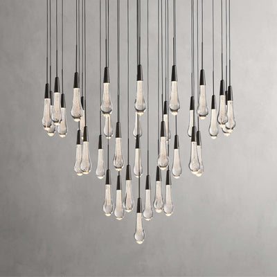 Soltaire Modern 17'' 24'' 36'' 58'' Round Chandelier Lighting - cyranlamps