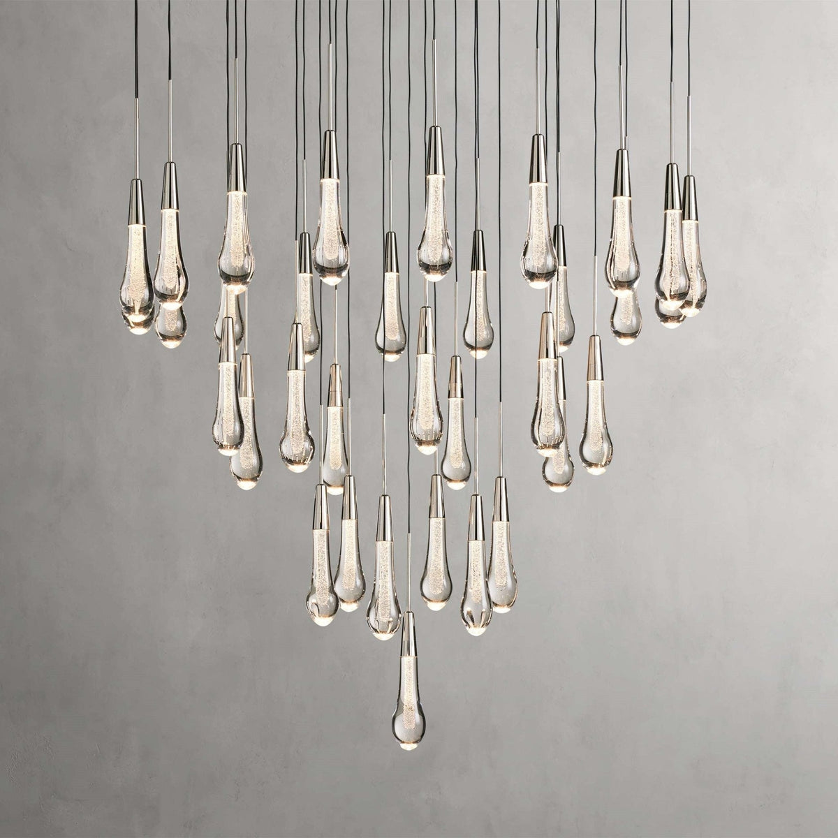 Soltaire Modern 17'' 24'' 36'' 58'' Round Chandelier Lighting - cyranlamps