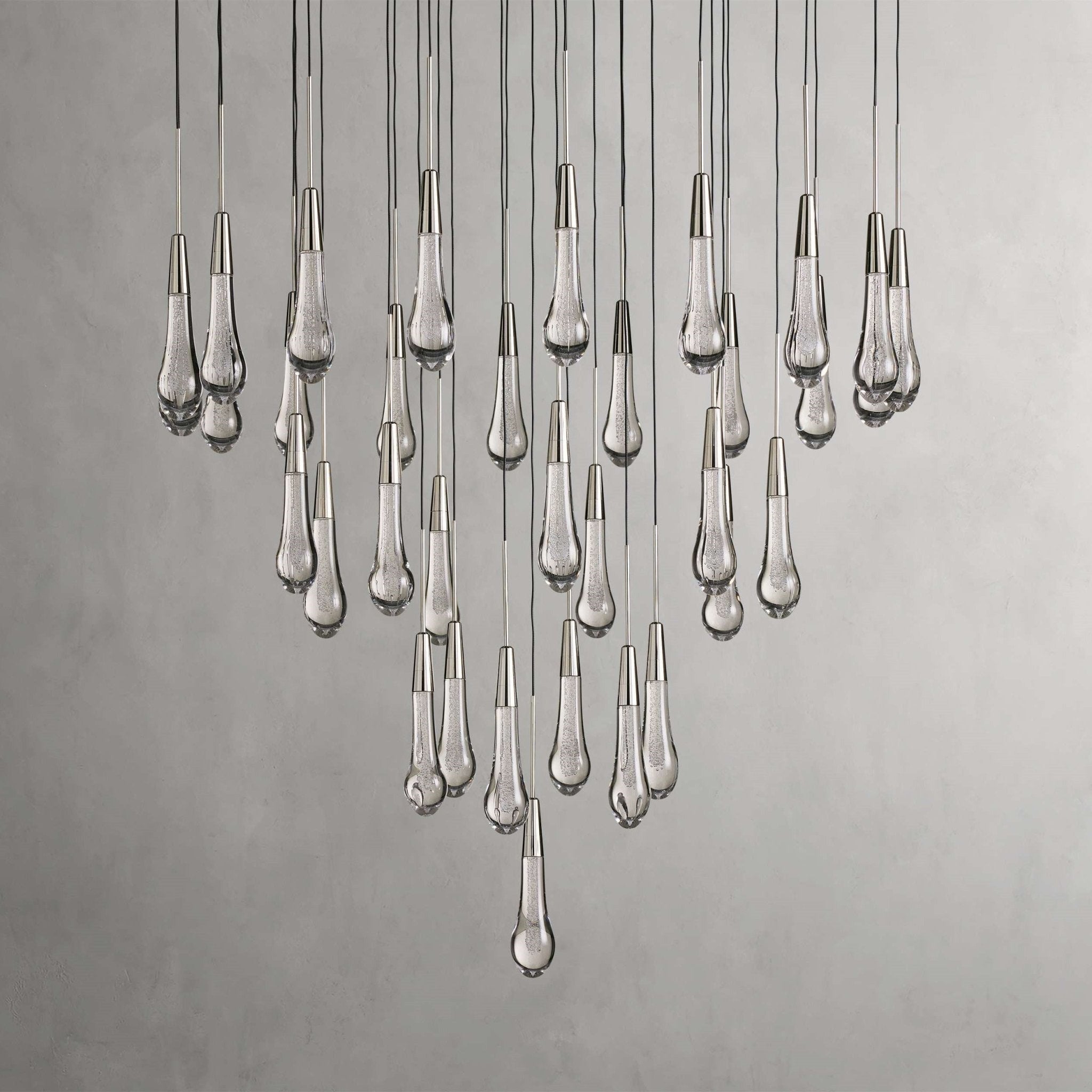 Soltaire Modern 17'' 24'' 36'' 58'' Round Chandelier Lighting - cyranlamps