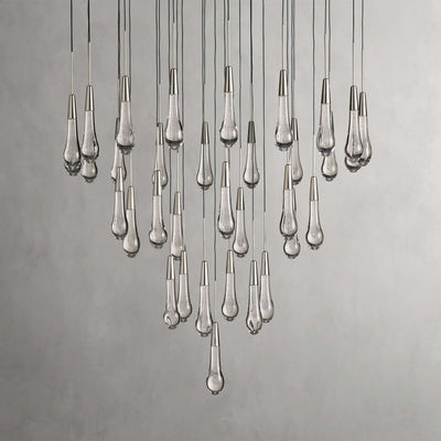 Soltaire Modern 17'' 24'' 36'' 58'' Round Chandelier Lighting - cyranlamps