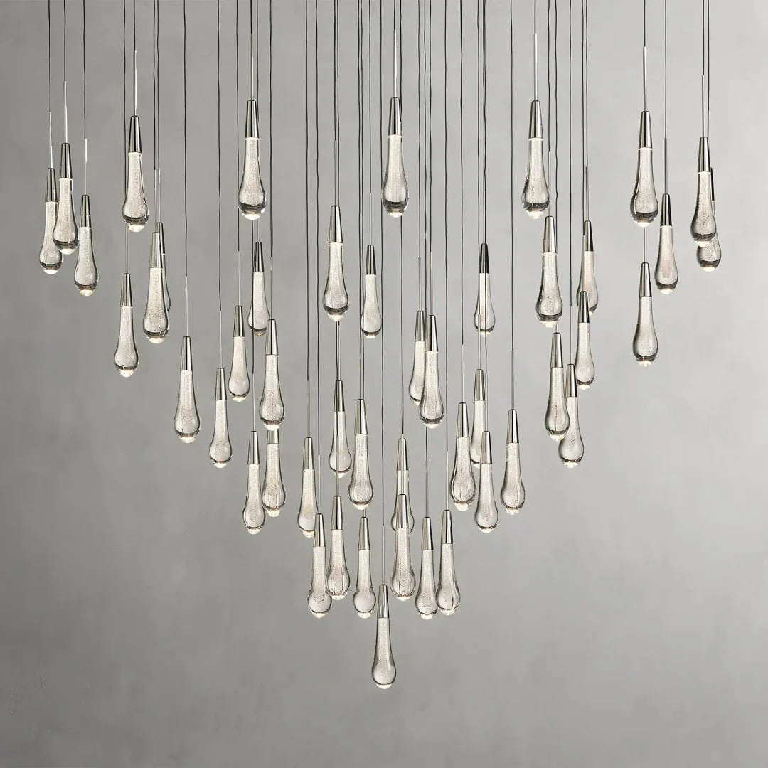 Soltaire Modern 17'' 24'' 36'' 58'' Round Chandelier Lighting - cyranlamps