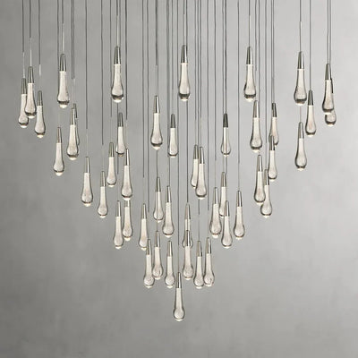 Soltaire Modern 17'' 24'' 36'' 58'' Round Chandelier Lighting - cyranlamps