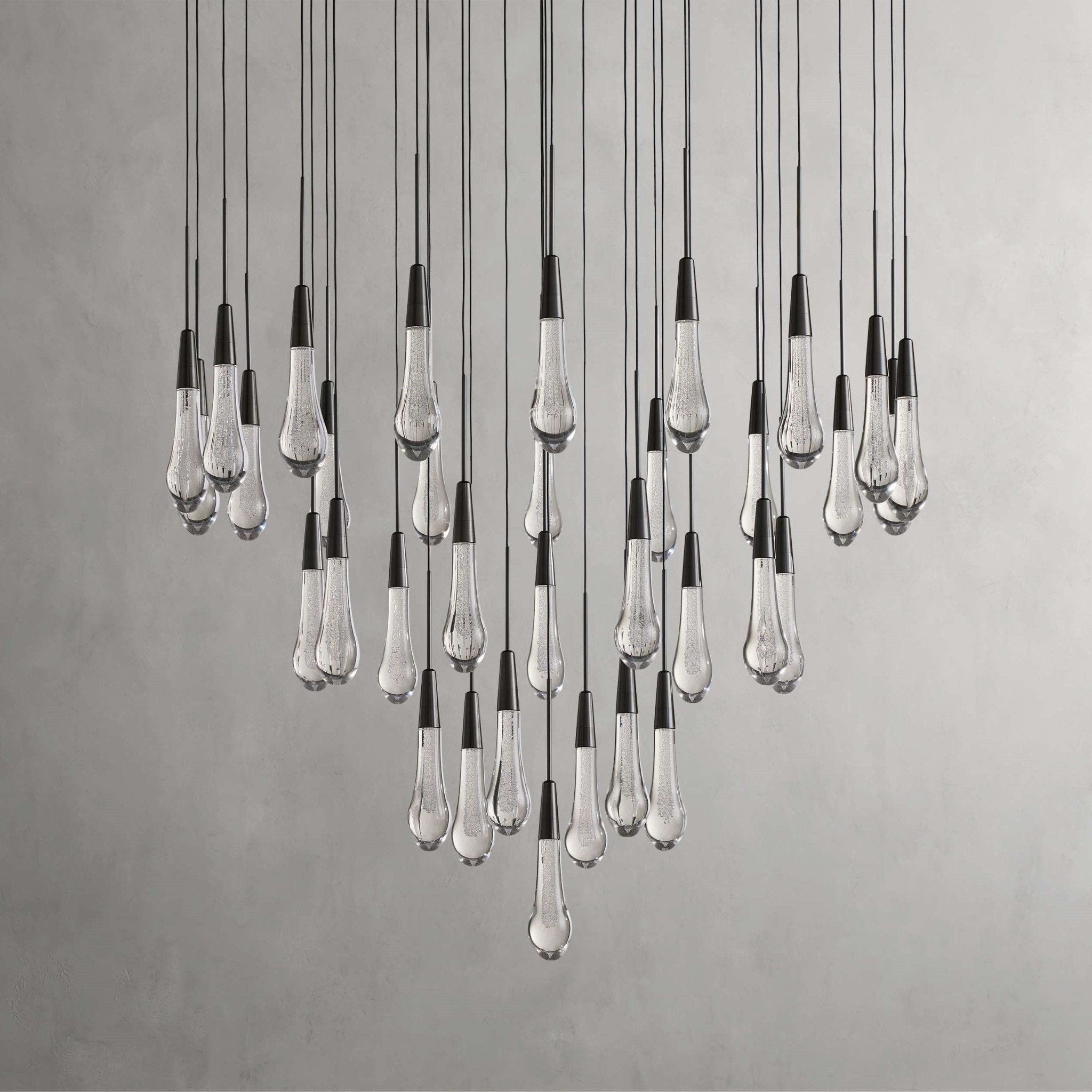 Soltaire Modern 17'' 24'' 36'' 58'' Round Chandelier Lighting - cyranlamps