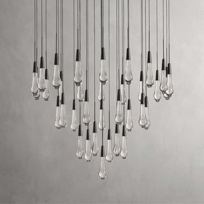 Soltaire Modern 17'' 24'' 36'' 58'' Round Chandelier Lighting - cyranlamps