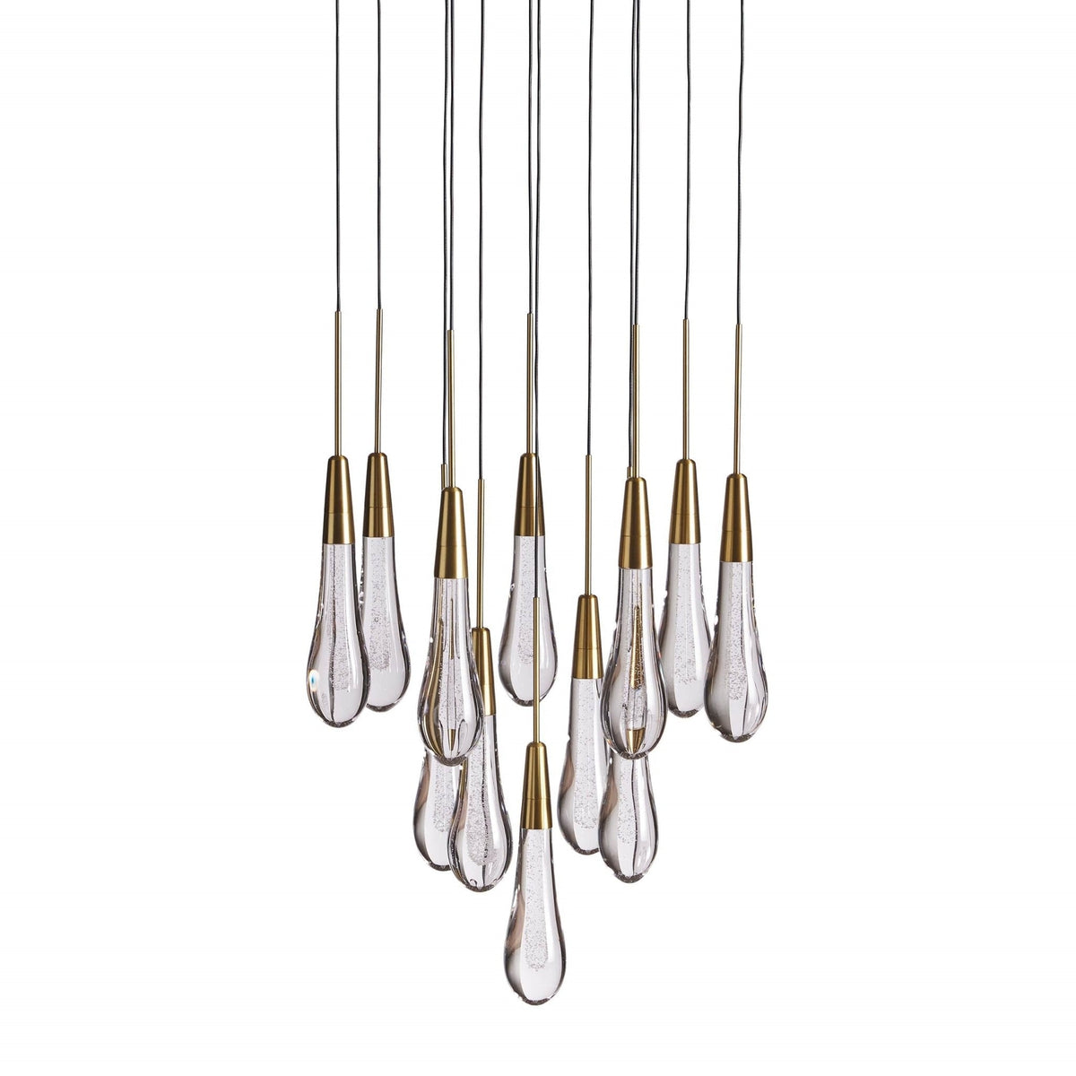Soltaire Modern 17'' 24'' 36'' 58'' Round Chandelier Lighting - cyranlamps