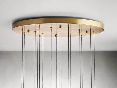 Soltaire Modern 17'' 24'' 36'' 58'' Round Chandelier Lighting - cyranlamps