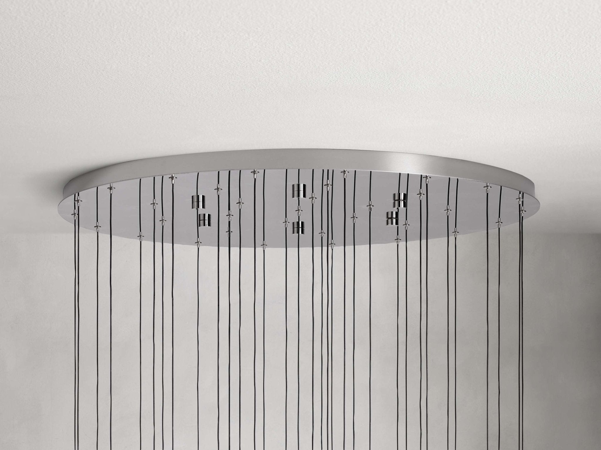 Soltaire Modern 17'' 24'' 36'' 58'' Round Chandelier Lighting - cyranlamps