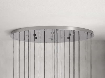 Soltaire Modern 17'' 24'' 36'' 58'' Round Chandelier Lighting - cyranlamps