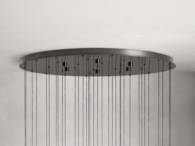 Soltaire Modern 17'' 24'' 36'' 58'' Round Chandelier Lighting - cyranlamps