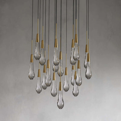 Soltaire Modern 17'' 24'' 36'' 58'' Round Chandelier Lighting - cyranlamps