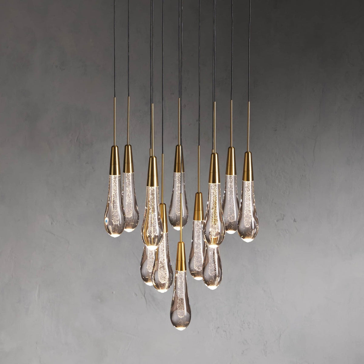 Soltaire Modern 17'' 24'' 36'' 58'' Round Chandelier Lighting - cyranlamps