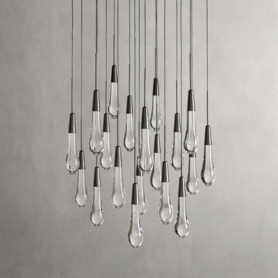 Soltaire Modern 17'' 24'' 36'' 58'' Round Chandelier Lighting - cyranlamps