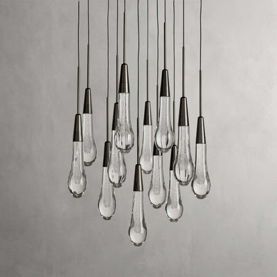 Soltaire Modern 17'' 24'' 36'' 58'' Round Chandelier Lighting - cyranlamps